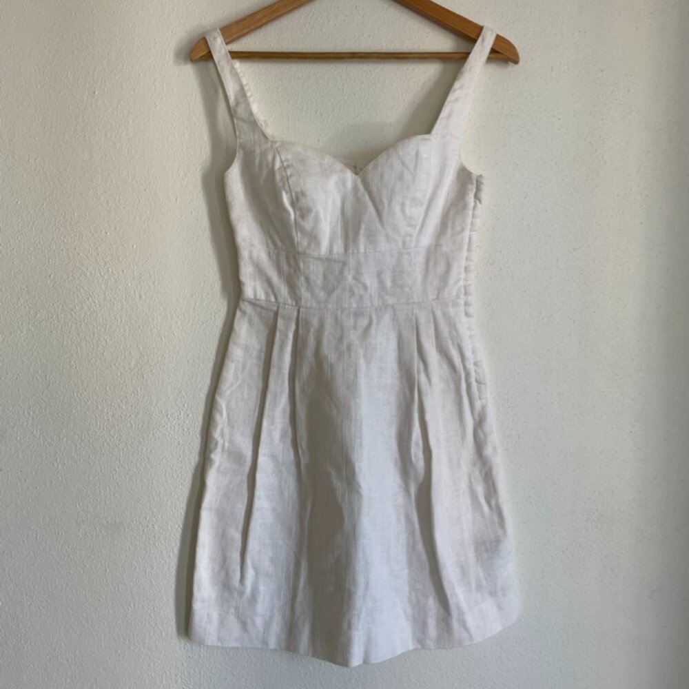 Y2K Linen Sweetheart dress